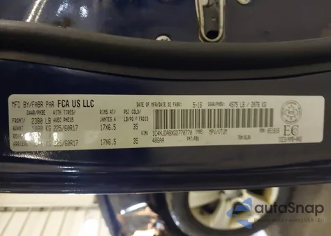 2016 Jeep Compass Sport/North from USA, damaged, VIN 1C4NJDABXGD770770